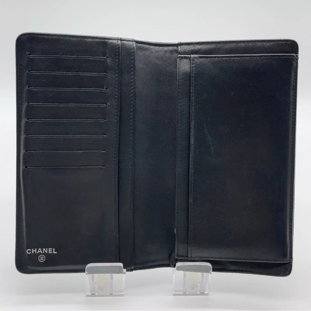 Authentic Chanel Caviar Black Brilliant Coco Long Wallet W/Box - Picture 10 of 16